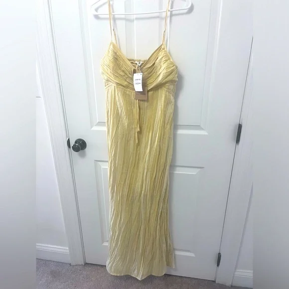 Blu Pepper Stripe Tie Front Empire Waist Maxi Dress - Picture 3 of 12